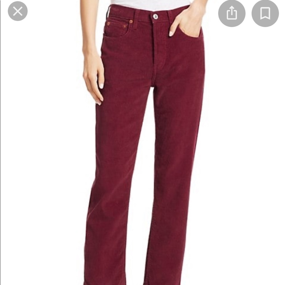 RE/Done stovepipe corduroy pants